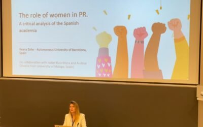 «The role of women in PR. A critical analysis of the Spanish academia» un estudio presentado en ECREA Conference 2022